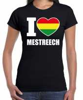 Carnaval i love mestreech maastricht t-shirt zwart voor dames kopen
