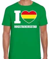 Carnaval i love rogstaekersstad weert t-shirt groen voor heren kopen