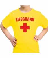 Carnaval reddingsbrigade lifeguard t-shirt outfit geel kinderen kopen
