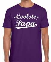 Coolste papa fun t-shirt paars voor heren kopen