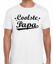 Coolste papa fun t-shirt wit voor heren kopen