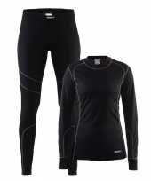 Craft thermo sportkleding ondergoed set zwart voor dames kopen