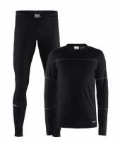 Craft thermo sportkleding ondergoed set zwart voor heren kopen