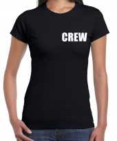 Crew personeel t-shirt zwart voor dames kopen