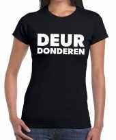 Deur donderen zwarte cross t-shirt zwart voor dames kopen