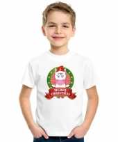 Eenhoorn kerstmis shirt wit voor kinderen kopen