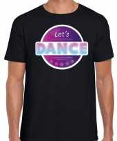 Feest-shirt lets dance disco seventies t-shirt zwart voor heren kopen