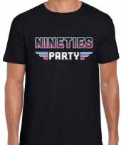 Feest-shirt nineties party t-shirt zwart voor heren kopen