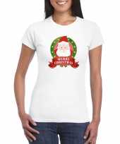 Fout kerstmis shirt met kerstman print voor dames kopen