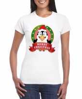 Fout kerstmis shirt met pinguin print voor dames kopen