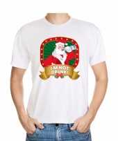 Foute kerst-shirt wit met dronken kerstman voor heren kopen