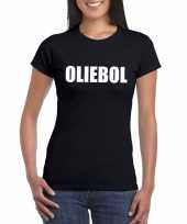 Foute oud en nieuw t-shirt oliebol zwart voor dames kopen