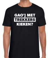 Gaoj met trekkers kieken zwarte cross t-shirt zwart voor heren kopen