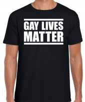 Gay lives matter protest betoging shirt anti homo discriminatie zwart voor heren kopen