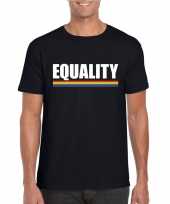 Gay pride homo shirt zwart equality heren kopen