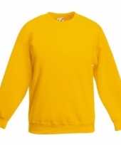 Geel katoenen sweater zonder capuchon voor jongens kopen