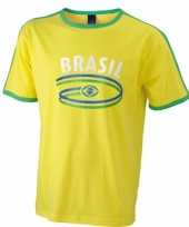 Geel shirt brazilie vlag voor heren kopen