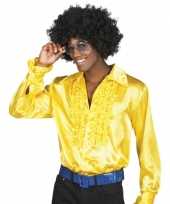 Gele rouche overhemd voor heren kopen
