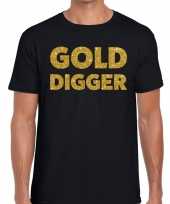 Gold digger fun t-shirt zwart voor heren kopen