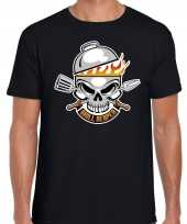 Grill reaper barbecue cadeau shirt zwart voor heren kopen