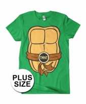 Grote maat fred ninja turtle shirt kostuum voor volwassenen kopen