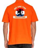 Grote maten oranje fan poloshirt kleding holland kampioen met leeuw ek wk voor heren kopen