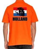 Grote maten oranje fan poloshirt kleding holland met leeuw en vlag ek wk voor heren kopen