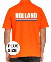 Grote maten polo holland t-shirt oranje kingsday voor heren kopen