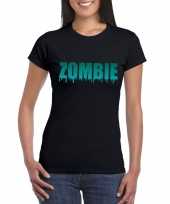 Halloween zombie shirt zwart dames kopen 10122319