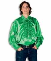 Heren rouche overhemd groene kopen