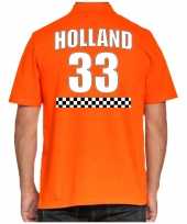 Holland race shirt met nummer 33 nederland fan poloshirt outfit voor heren kopen