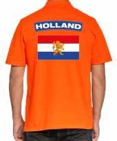 Holland supporter polo t-shirt oranje kingsday voor heren kopen