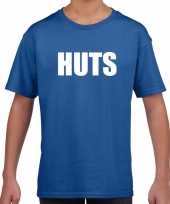 Huts fun t-shirt blauw voor kids kopen