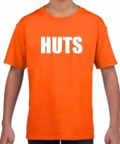 Huts fun t-shirt oranje voor kids kopen