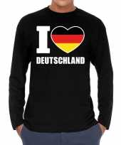 I love deutschland supporter shirt long sleeves zwart voor heren kopen