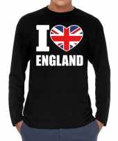 I love england supporter shirt long sleeves zwart voor heren kopen