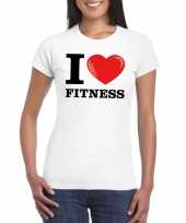 I love fitness t-shirt wit dames kopen