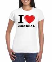 I love handbal t-shirt wit dames kopen