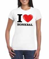 I love honkbal t-shirt wit dames kopen