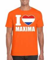I love maxima shirt oranje heren kopen