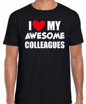I love my awesome colleagues collega cadeau t-shirt zwart voor heren kopen