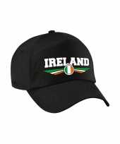 Ierland ireland landen pet baseball cap zwart voor volwassenen kopen