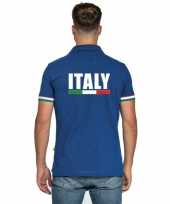 Italie supporter poloshirt blauw heren kopen