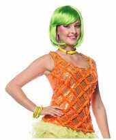 Jaren 80 hemd neon oranje