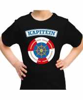 Kapitein carnaval verkleed shirt zwart voor kids kopen