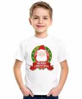 Kerstman kerstmis shirt wit voor jongens en meisjes kopen