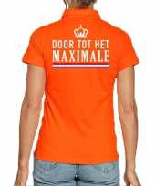 Koningsdag polo t-shirt oranje door tot het maximale voor dames kopen