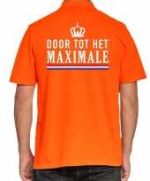 Koningsdag polo t-shirt oranje door tot het maximale voor heren kopen