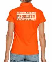Koningsdag polo t-shirt oranje drank probleem voor dames kopen