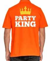 Koningsdag polo t-shirt oranje party king voor heren kopen